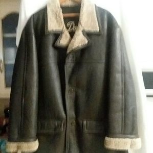 Men's 3/4 length leather coat